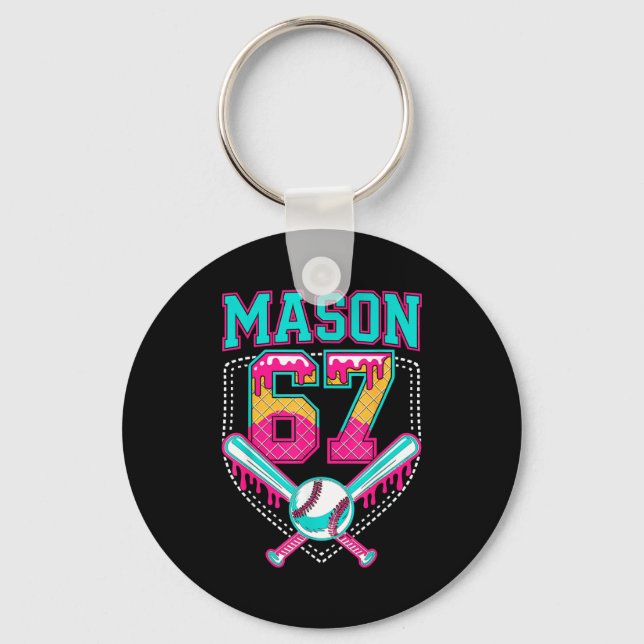 Chaveiro Trendy Mason 67 Mem Ice Cream Drip Baseball Birthd (Frente)