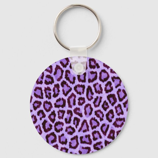 Chaveiro Trendy Purple Leopard Patterno (Frente)