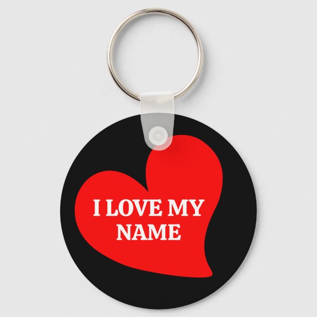 CHAVEIRO TRENDY RED HEART EU AMO MEU NAMORADOS ROMÂNTICO (Frente)