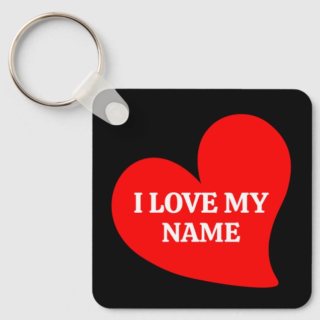 CHAVEIRO TRENDY RED HEART I LOVE MY ROMANTIC VALENTINE   KE (Frente)