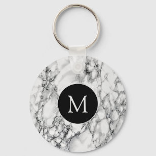 Chaveiro Trendy White Marble Stone - Adicionar Sua Carta / 
