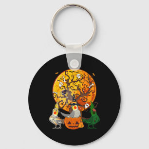 Chaveiro Três Atiels de Halloween como Bruxa Mamãe Zombie L