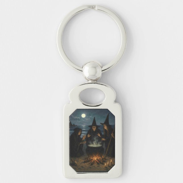 Chaveiro Três Bruxas Criam Cauldron Full Moon Beach (Frente)