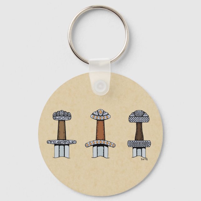 Chaveiro Três Espadas de Viking Hilts (Frente)