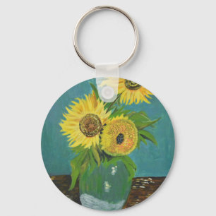 Chaveiro Três girassóis em um vaso, van Gogh