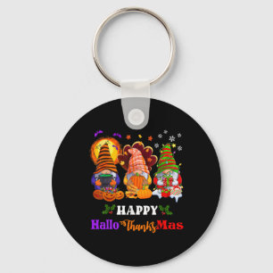 Chaveiro Três Gnomos Halloween Feliz Natal Feliz Hallo