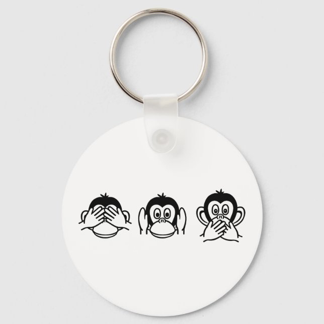 Chaveiro Três macacos (Frente)