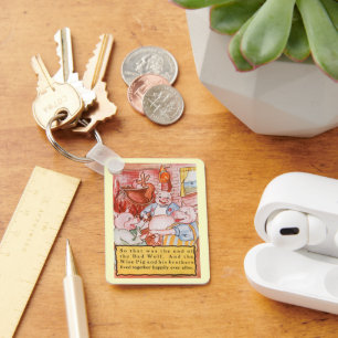 Chaveiro Três Porquinhos Cozinhando Lobo, Conto de Fadas Vi