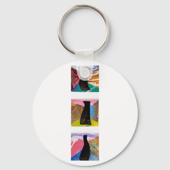 Chaveiro Três Vases Pretas (Frente)