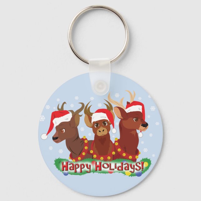 Chaveiro Três Veados de Natal (Frente)