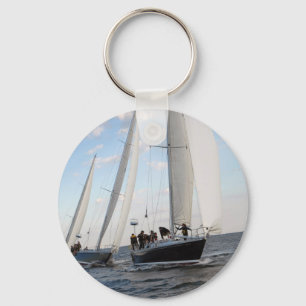 Chaveiro Três veleiros no mar