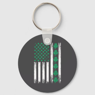 Chaveiro Trevos da Bandeira Americana Irlandesa St Patricks