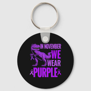 Chaveiro Trex Dinossaur Em Novembro Vestimos Epilepsia Roxa