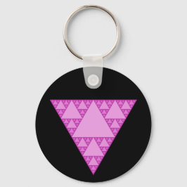 Chaveiro Triângulo Sierpinski como um triângulo rosa LGBTQ+