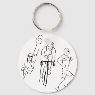 Chaveiro Triathlon do funcionamento da bicicleta da nataç