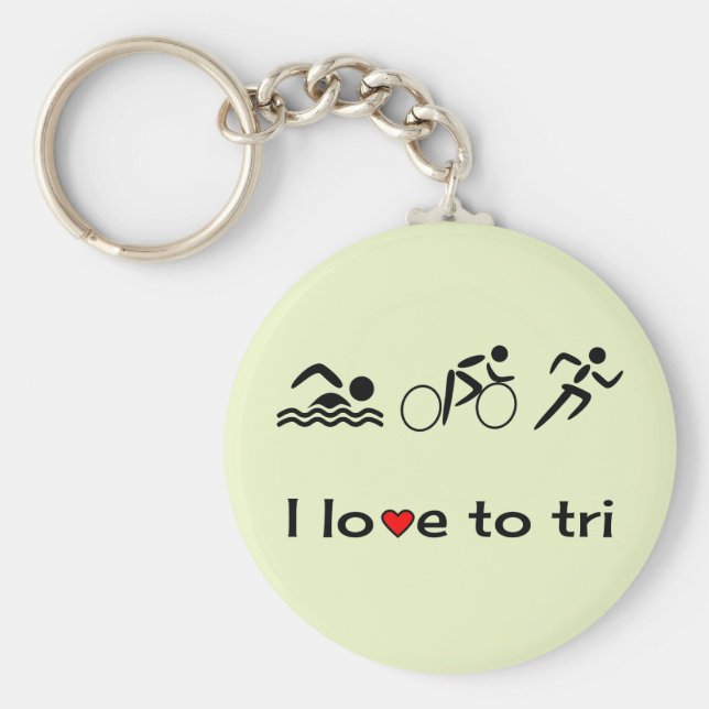 Chaveiro Triathlon ícones legam amor para tri (Frente)