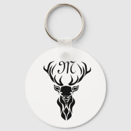 Chaveiro Tribal Black Stag Silhout Monograma