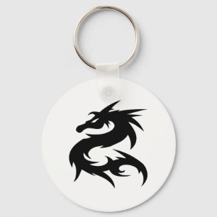 Chaveiro Tribal Dragon Silhouette