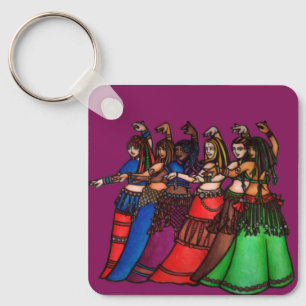 Chaveiro Tribal Line Belly Dancers Key Chain