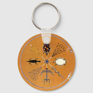 Chaveiro Tribal Nativa Americana de Pintura