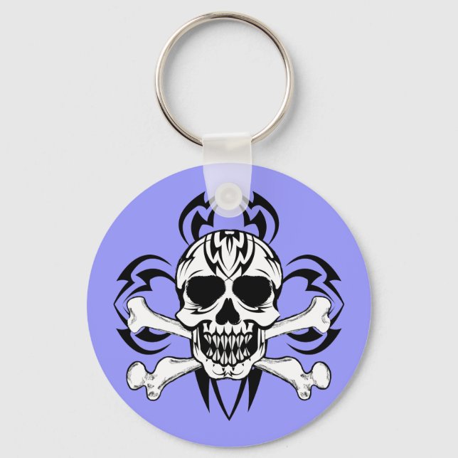 Chaveiro Tribal Tattoo Skull (Frente)