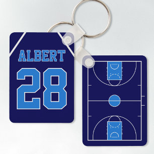 Chaveiro Tribunal de Basquete Azul Marinho Escuro Personali