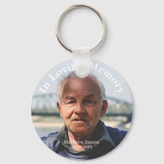 Chaveiro Tributo Memorial Personalizado de Foto Customizada (Frente)