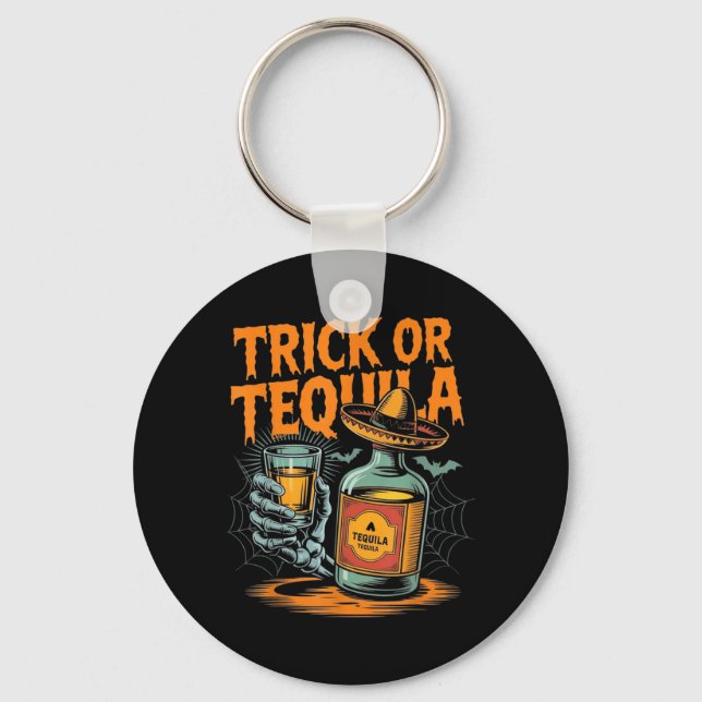 Chaveiro Trick or Bartender Homens Mulheres Funny Halloween (Frente)