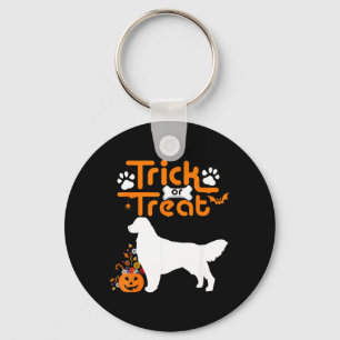 Chaveiro Trick Or Treat Cachorro Golden Retriever Halloween