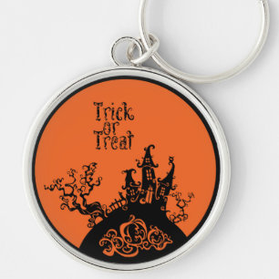 Chaveiro Trick ou Treine a Casa de Halloween