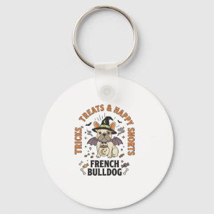 Chaveiro Trickster Bulldog Francês de Halloween