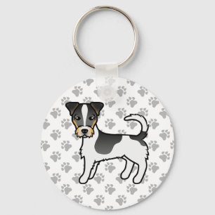 Chaveiro Tricolor Rough Casaco Jack Russell Terrier Dog