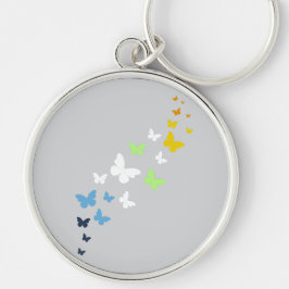 Chaveiro Trilha da Borboleta AroAce Agender Pride