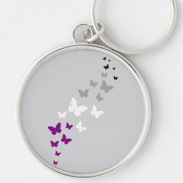 Chaveiro Trilha de Borboleta do Orgulho Asexual