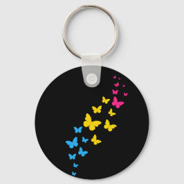 Chaveiro Trilha de Borboleta do Orgulho Pansexual