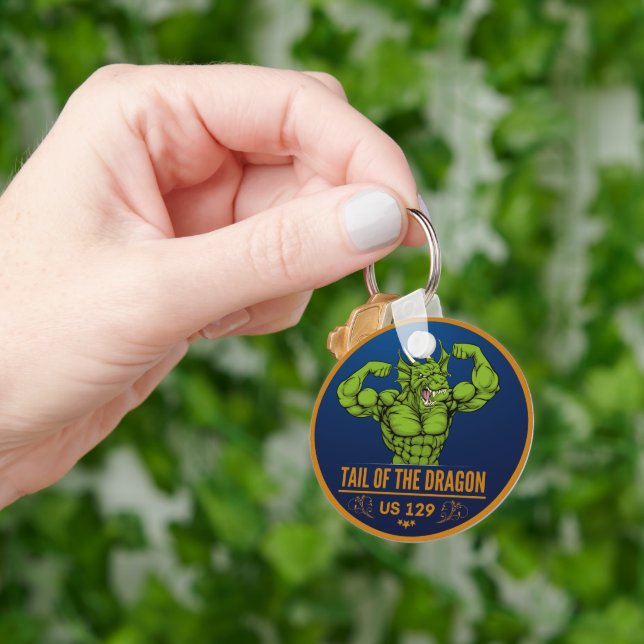 Chaveiro Trilha do Dragon Deals Gap - Viagem de Moto-Ciclo (Mão)