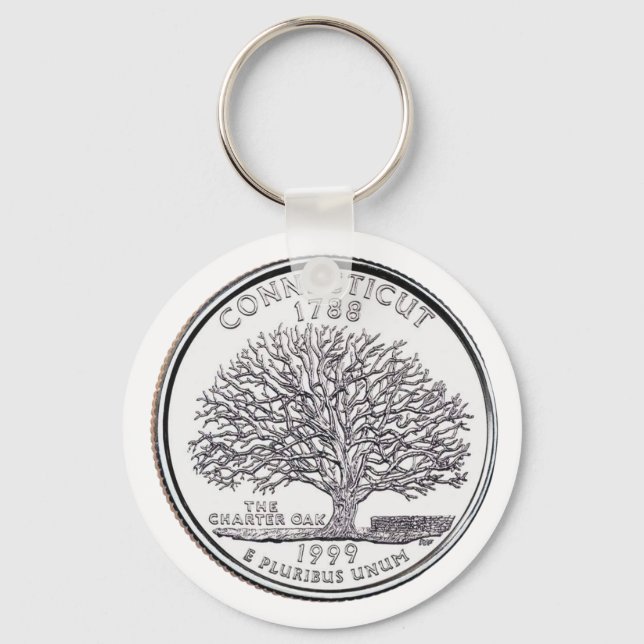 Chaveiro Trimestre do Estado do Connecticut (Frente)
