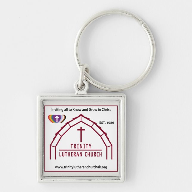 Chaveiro Trindade com a cadeia de teclas do logotipo RIC (Frente)