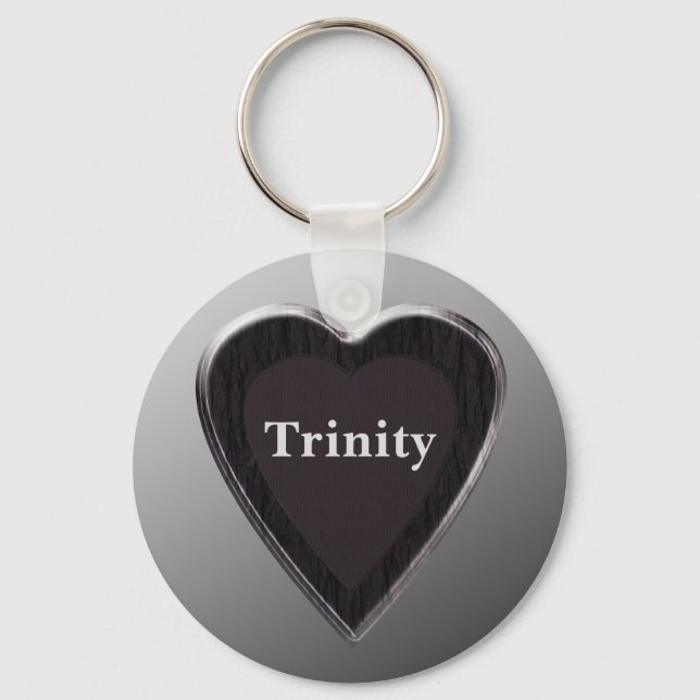 Chaveiro Trinity Heart Keychain por 369 My Name (Frente)