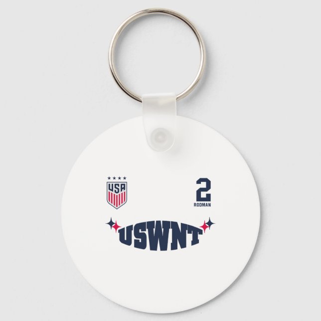 Chaveiro Trinity Rodman 2 Branco Uswnt Licenciado Oficialme (Frente)