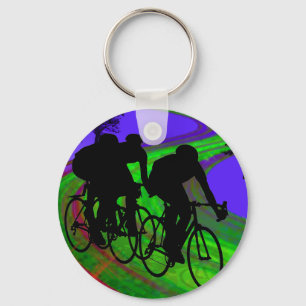 Chaveiro Trio do ciclismo na estrada da fita