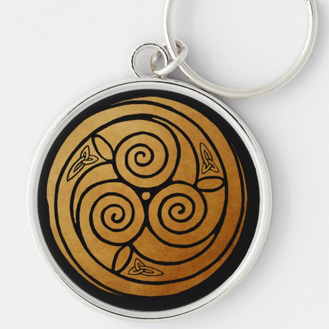 Chaveiro Triple Celtic Knot Swirl Mandala (Frente)