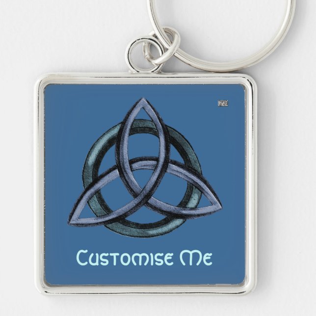 Chaveiro Triquetra (azul) (Frente)