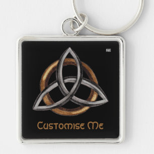 Chaveiro Triquetra (Brown/prata)
