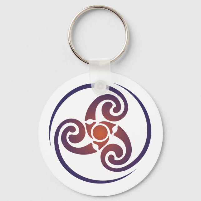 Chaveiro Triskele, Espiral triplo, Símbolo Triskelion Celti (Frente)