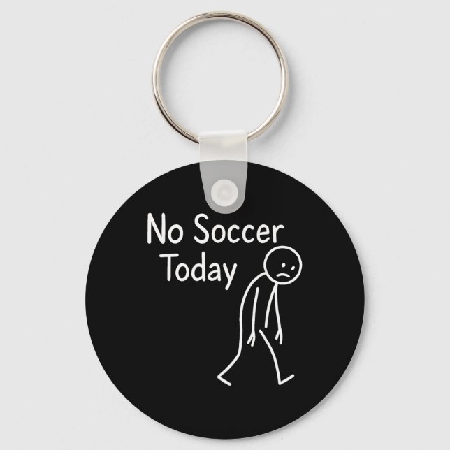 Chaveiro Triste fã de futebol de palito sem futebol hoje (Frente)