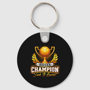 Chaveiro Troféu de Campeão de Futebol Engraçado