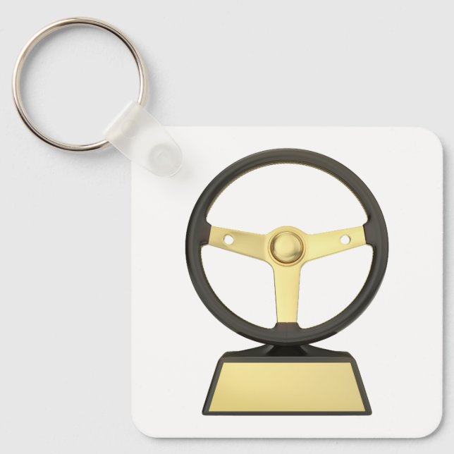 Chaveiro Troféu de volante de ouro (Frente)