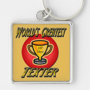 Chaveiro Troféu do Texter do mundo corrente chave do grand