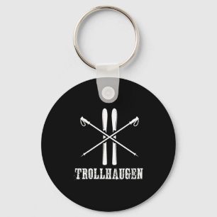 Chaveiro Trollhaugen wisconsin esquiador de esqui esquiando
